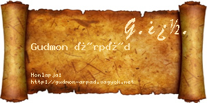 Gudmon Árpád névjegykártya