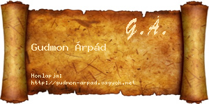 Gudmon Árpád névjegykártya